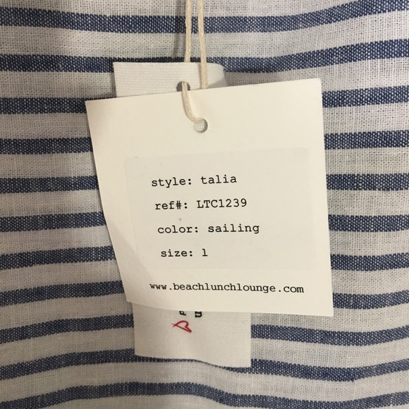 Talia Striped Linen Jumpsuit NWT - Picture 6 of 7